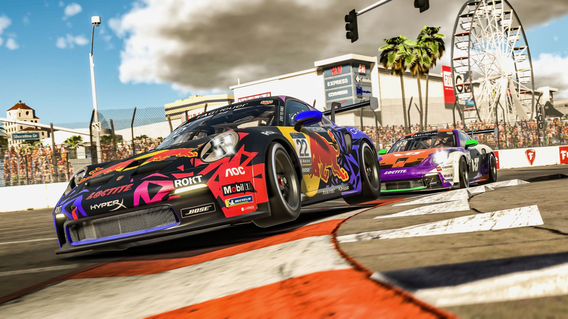 Porsche 911 GT3 Cup, Esports, Porsche TAG Heuer Esports Supercup, Long Beach, 2023 Porsche 911 GT3 Cup, Esports, Porsche TAG Heuer Esports Supercup, Long Beach, 2023