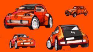 2CV Concept Skizze
