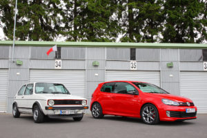 Volkswagen Golf GTI erste Generation und sechste Generation 1976 begann die Erfolgsgeschichte des VW Golf GTI