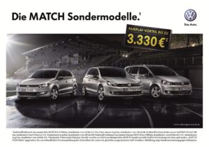 Neue VW Match Sondermodelle mit speziellen optischen Elementen