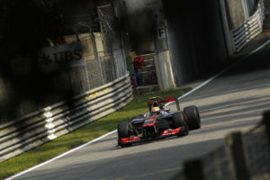 Startaufstellung Monza 2012 Lewis Hamilton startet von der Pole in den GP von Italien