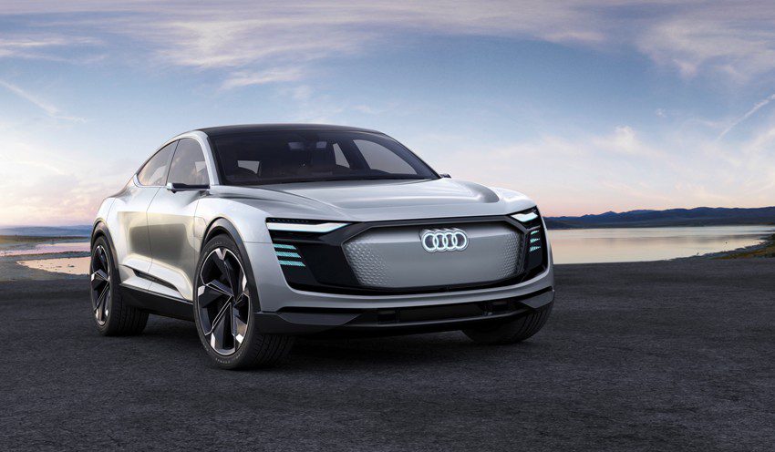 Audi e-tron Sportback concept LED Matrix Einheiten an Front Audi e-tron Sportback concept LED Matrix Einheiten an Front