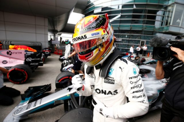 Formel 1 GP von China 2017. Lewis Hamilton gewinnt in Shanghai