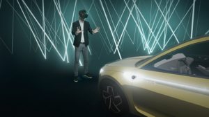 Dank Virtual-Reality-Technologie  die  Skoda VISION E in der digitalen Welt erkunden 