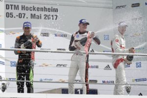 Porsche Carrera Cup Podium Michael Ammermüller (D), Dennis Olsen (N), Christopher Zöchling (A), Porsche Carrera Cup Deutschland - 01 Hockenheimring 2017