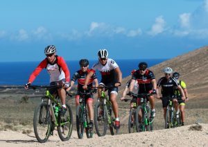 Audi Fitnesswoche Lanzarote 2018 Loïc Duval , Tom Kristenen, Nico Müller, Dieter Gass, Mike Rockenfeller Foto: © Audi Communications Motorsport / Michael Kunkel