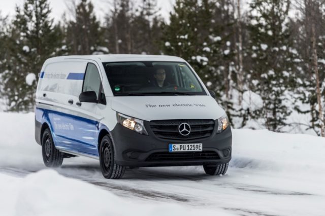 Wintererprobung Mercedes-Benz eVito in Schweden Foto: © Daimler AG