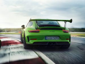 Neuer Porsche 911 GT3 RS 2018 Heckansicht Foto: © Porsche