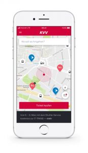 moovel on-demand Service integrated in KVV.mobil app Foto: © Daimler AG