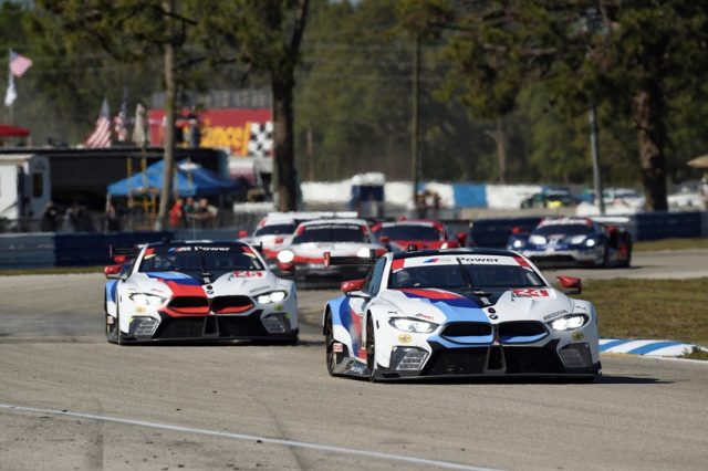 BMW M8 GTE 12h Sebring Sebring International Raceway, Sebring, FL (USA). Jesse Krohn (FIN), John Edwards (USA), Nicky Catsburg (NLD), No 24, BMW Team RLL, BMW M8 GTE © BMW Motorsport