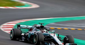 Formel 1: Die Aerodynamik beim Formel 1 GP Spanien Mercedes-AMG Petronas Motorsport, Lewis Hamilton Formel 1, Barcelona, Test Tag 4 Foto: © Daimler AG