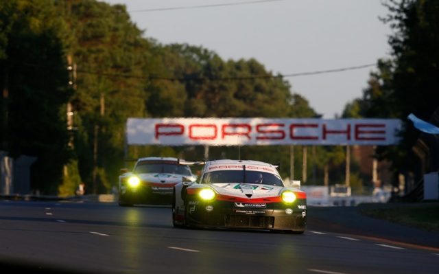 Porsche 911 RSR (92), Porsche GT Team: Michael Christensen, Kevin Estre, Dirk Werner Porsche 911 RSR (91), Porsche GT Team: Richard Lietz, Patrick Pilet, Frederic Makowiecki Motorsports: 24 H Le Mans 2017 © Porsche Motorsport