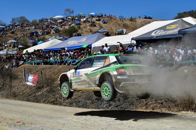 Skoda Werksfahrer Pontus Tidemand bei der Rallye Mexiko 2018 © Skoda Motorsport