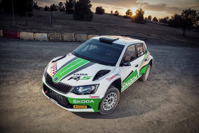 Kreim/Christian visieren in ihrem ŠKODA FABIA R5 den U28-Titel im Kontinentalchampionat an Foto: © Skoda