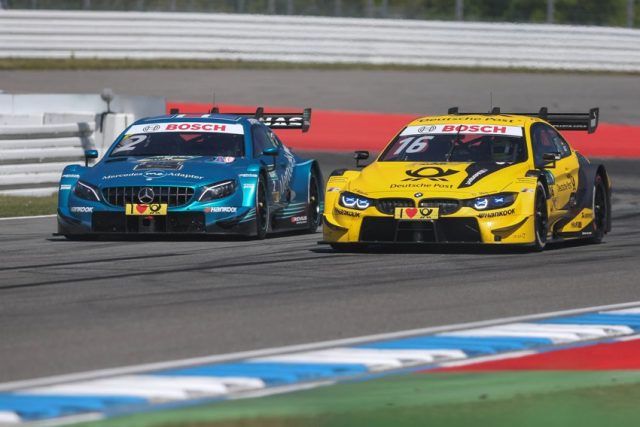 DTM 2018 Hockenheim 2.Lauf Gary Paffett (Mercedes-AMG), Timo Glock (BMW) © DTM