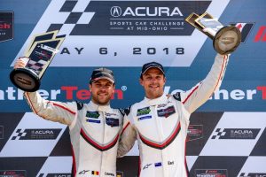 IMSA Mid Ohio Podium Porsche GT Team Laurens Vanthoor, Earl Bamber © Porsche Motorsport