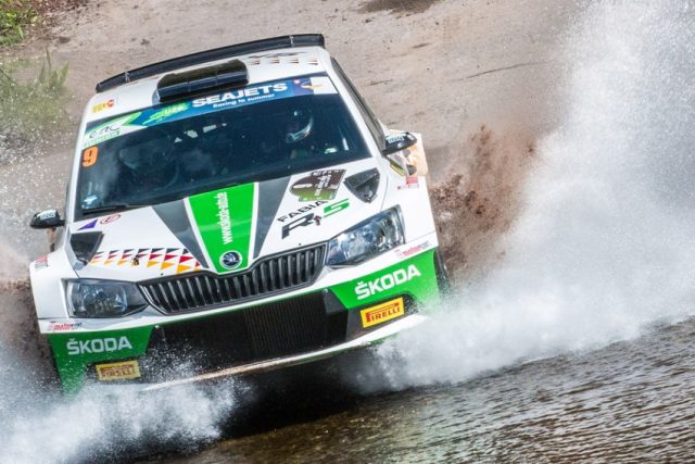 Das Skoda AUTO Deutschland Duo Fabian Kreim/Frank Christian (D/D) visiert bei seinem zweiten Auftritt in der FIA Rallye-Europameisterschaft (ERC) einen Podestplatz im Skoda FABIA R5 an. © Skoda Motorsport