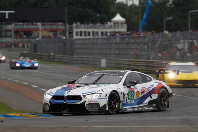 BMW M8 GTE Le Mans BMW M Motorsport, FIA World Endurance Championship (WEC), 24 Stunden von Le Mans, #82 BMW M8 GTE, António Félix da Costa (POR), Alexander Sims (GRB), Augusto Farfus (BRA) © BMW Motorsport