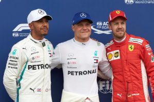 Formel 1 - Mercedes-AMG Petronas Motorsport, GP von Österreich 2018. Lewis Hamilton Valtteri Bottas Sebastian Vettel © Mercedes-AMG Petronas