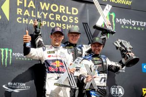 Rallycross Podium in Hell (Nor) Mattias Ekström © Audi Communications Motorsport