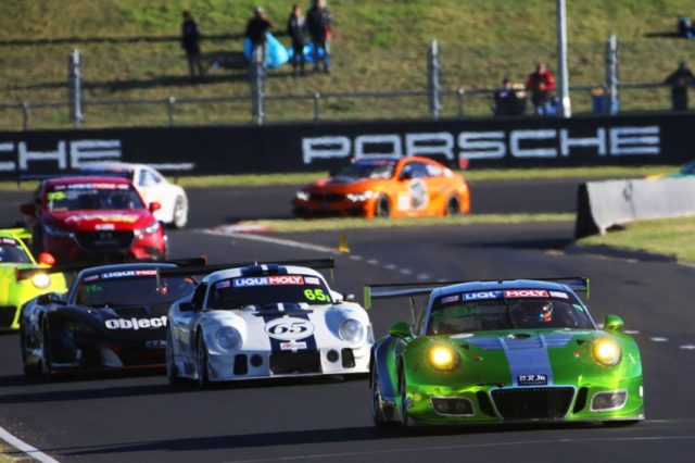24 Stundn Spa GT3 Highlight Porsche 911 GT3 R, Black Swan Racing (540): Timothy Pappas, Jeroen Bleekemolen, Marc Lieb, Luca Stolz Bathurst, New South Wales : 12h Bathurst on February, 2, 2018, © Hoch Zwei / Juergen Tap)