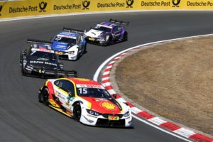 DTM Zandvoort 2018 BMW M4 DTM Augusto Farfus Shell BMW M4 DTM, Bruno Spengler (CAN) BMW Bank M4 DTM; Philipp Eng (AUT) SAMSUNG BMW M4 DTM und Joel Eriksson (SWE) BMW M4 DTM. © BMW Motorsport