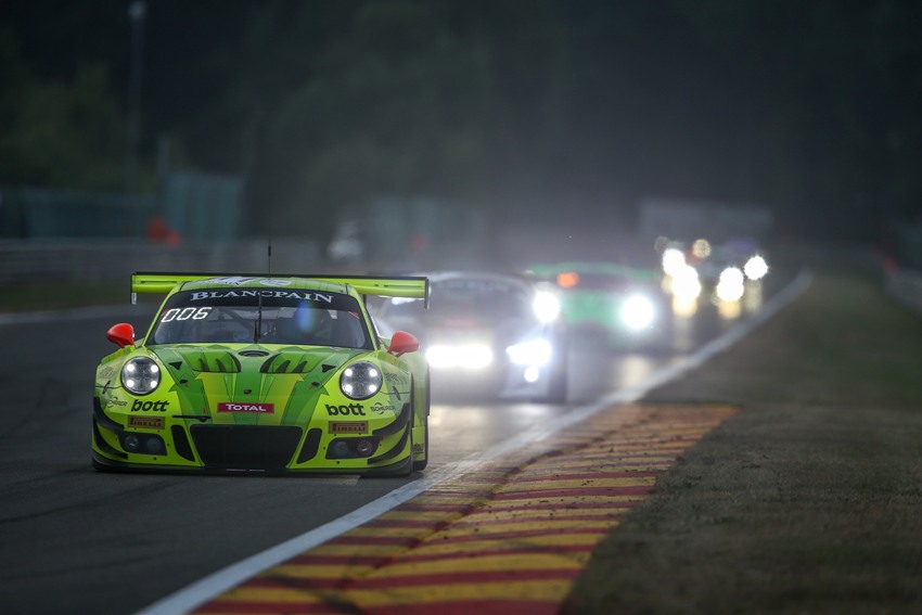 24 Stunden von Spa Manthey-Racing, Porsche 911 GT3 R (911), Romain Dumas (F), Frederic Makowiecki (F), Dirk Werner (D), Spa-Francorchamps 2018 © Porsche Motorsport