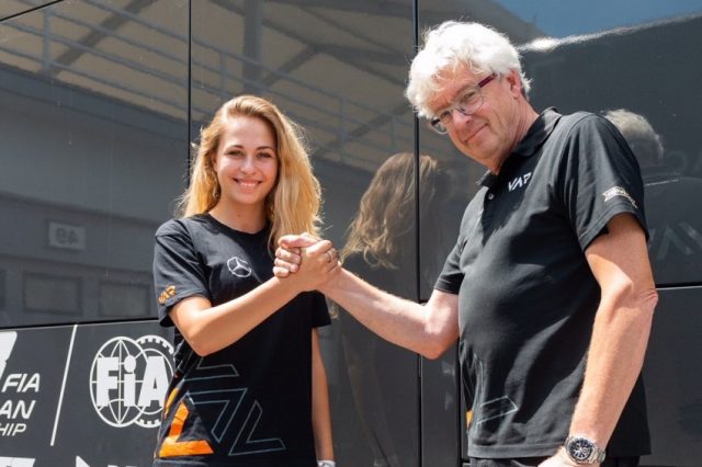 Sophia Flörsch steigt in die Formel 3 EM ein Sophia Flörsch und Frits van Amersfoort © F3 EM