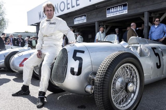 Der fünffache Le Mans-Sieger Frank Biela lenkt beim Grand Prix Suisse in Bern den Auto Union Typ C Rennwagen © Audi AG