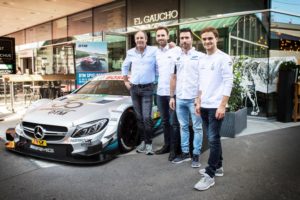 DTM-Pressekonferenz in Wien mit Gerhard Berger, René Rast, Philipp Eng und Lucas Auer © DTM