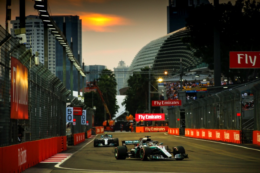 Formel 1 Qualifying zum GP von Singapur Formel 1 - Mercedes-AMG Petronas Motorsport, Großer Preis von Singapur 2018. Lewis Hamilton © Mercedes AMG Petronas Motorsport