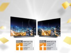LG OLED TV – Erstmals vergibt Stiftung Warentest ein „Sehr Gut“ an OLED TV Geräte LG Stiftung Warentest SEHR GUT OLED C8 © LG