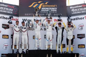 Podium Laguna Seca, Salinas, CA (USA). Alexander Sims (GBR), Connor de Phillippi (USA), No 25, BMW Team RLL, BMW M8 GTE © BMW Motorsport