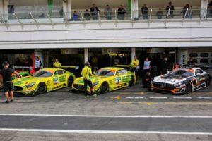 Die Mercedes-AMG GT3 #47, #48 und #84 © Daimler AG