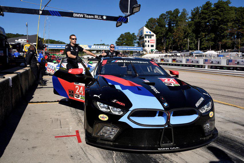 IMSA l Petit Le Mans, Road Atlanta, Braselton, GA (USA). Jesse Krohn (FIN), John Edwards (USA), Chas Mostert (AUS), No 24, BMW Team RLL, BMW M8 GTE. IMSA l Petit Le Mans, Road Atlanta, Braselton, GA (USA). Jesse Krohn (FIN), John Edwards (USA), Chas Mostert (AUS), No 24, BMW Team RLL, BMW M8 GTE © BMW Motorsport