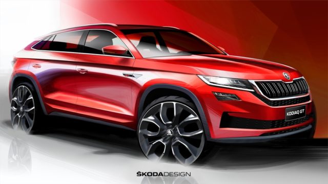 SKODA gewährt mit Designskizzen des neuen SKODA KODIAQ GT einen ersten Blick auf das künftige Topmodell auf dem chinesischen Markt © Skoda
