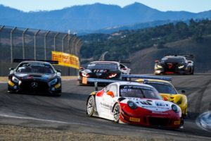 Wright Motorsports, Porsche 911 GT3 R (911), Romain Dumas (F), Frederic Makowiecki (F), Dirk Werner (D), Laguna Seca 2018 © Porsche Motorsport