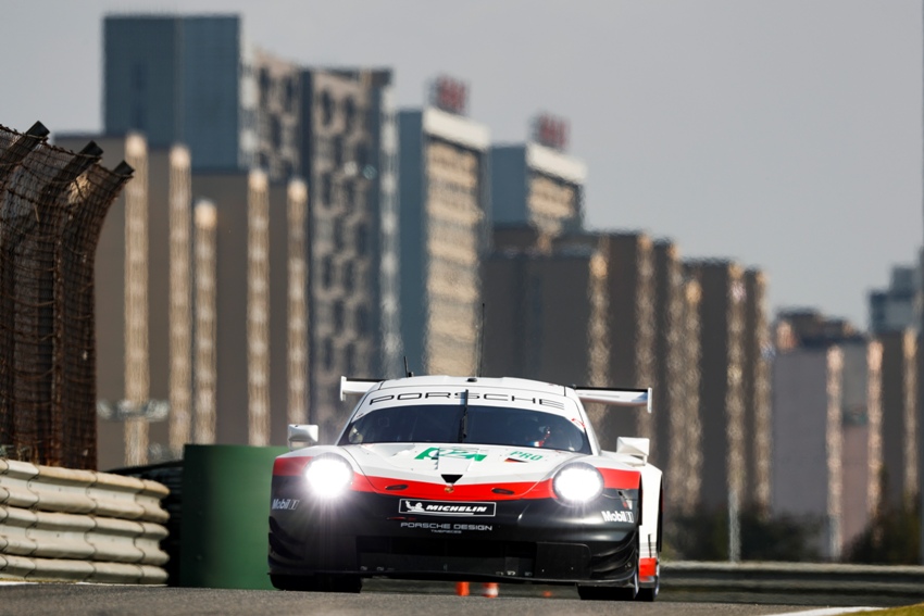 Porsche 911 RSR, Porsche GT Team (92), Michael Christensen (DK), Kevin Estre (F), Shanghai 2018 © Porsche Motorsport