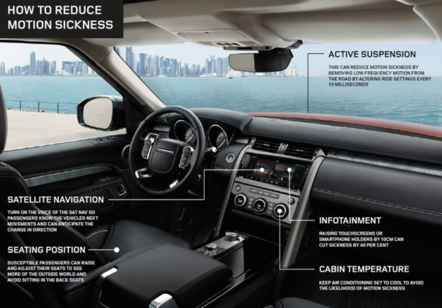 Jaguar und Land Rover Modelle von morgen unterstützen die Bekämpfung von Reisekrankheit © Jaguar Land Rover