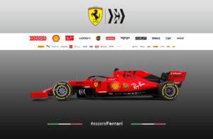 Formel 1 Ferrari SF90 Seitenansicht für die Saison 2019 © Scuderia Ferrari