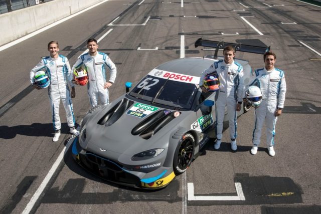 DTM Lausitzring Test 2019 R-Motorsport geht unter der exklusiven Lizenz von Aston Martin mit dem Aston Martin Vantage DTM an den Start. © DTM