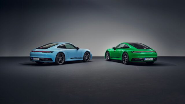 911 Carrera T, Gulf blau, Pythongrün, 2022,