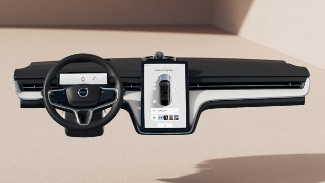 Neuer Volvo EX90 vernetztes Cockpit Volvo EX90 - vernetztes Cockpit