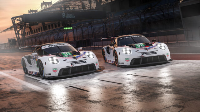 Porsche 911 RSR, Porsche GT Team (#91), Gianmaria Bruni (I), Richard Lietz (A); Porsche GT Team (#92), Kevin Estre (F), Michael Christensen (DK) Porsche 911 RSR, Porsche GT Team (#91), Gianmaria Bruni (I), Richard Lietz (A); Porsche GT Team (#92), Kevin Estre (F), Michael Christensen (DK)