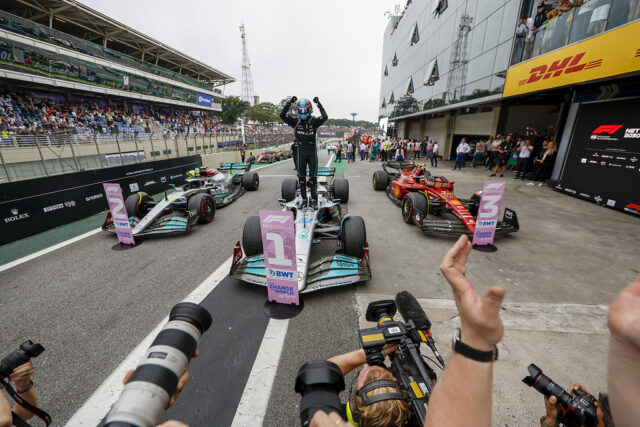 Formel 1 - Mercedes-AMG Petronas Motorsport, Großer Preis von São Paulo 2022. George Russell Formel 1 - Mercedes-AMG Petronas Motorsport, Großer Preis von São Paulo 2022. George Russell