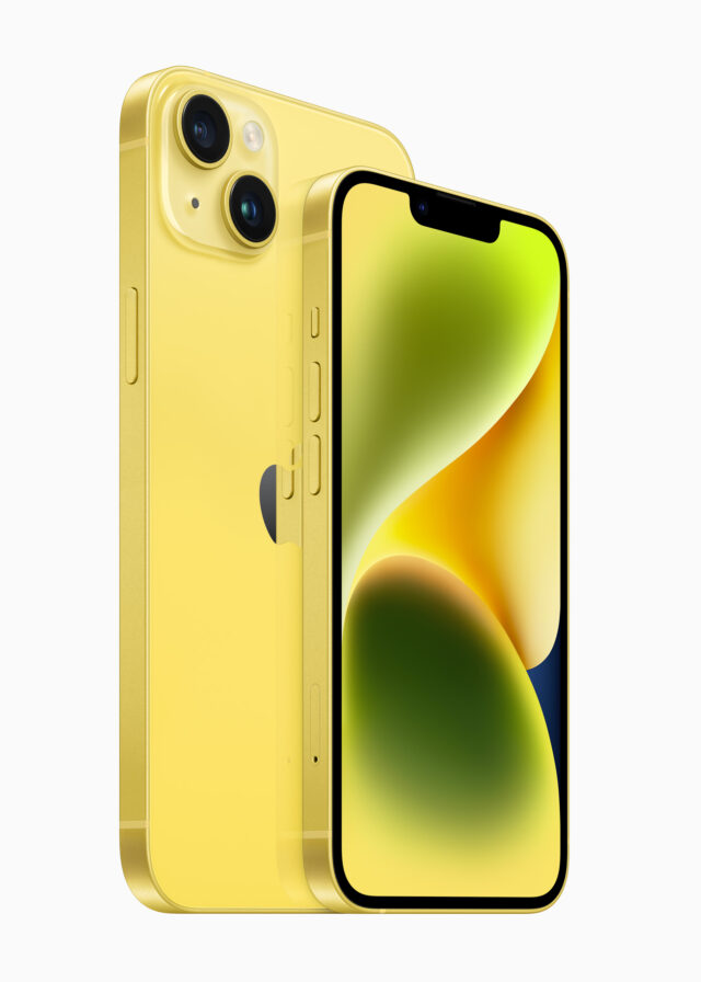 Neues iPhone 14 in Gelb -