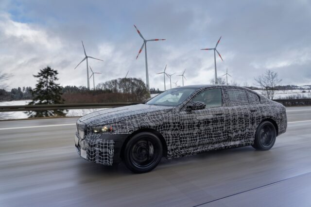 Erprobung des neuen BMW i5, Prototyp, Road Trip nach Arjeplog