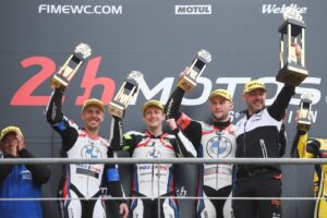 Tecmas-MRP-BMW Racing Team, #9 BMW M 1000 RR, Kenny Foray (FRA), Jan Bühn (GER), Loïc Arbel (FRA), Maxime Bonnot (FRA).