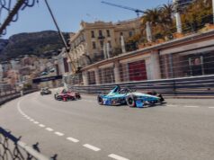 Formel E – Samstagsrennen Monaco E-Prix Podium für Porsche Kundenteam Porsche 99X Electric WCG3 (#33), Dan Ticktum, Cupra Kiro, Monaco, 2026