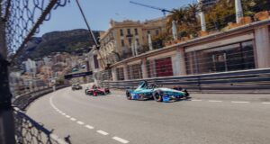 Formel E – Samstagsrennen Monaco E-Prix Podium für Porsche Kundenteam Porsche 99X Electric WCG3 (#33), Dan Ticktum, Cupra Kiro, Monaco, 2026